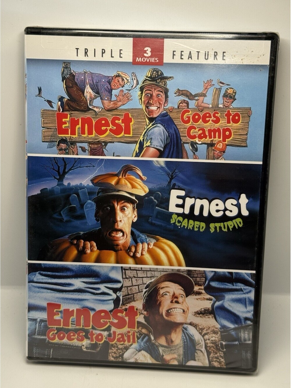 Ernest Goes to Camp + Scared Stupid + Ernest Goes to Jail TRIPLE FEATURE DVD
